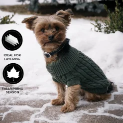 Shedrow K9 Brentwood Cable Knit Dog Sweater