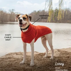 Shedrow K9 Brentwood Cable Knit Dog Sweater Plus