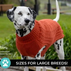 Shedrow K9 Brentwood Cable Knit Dog Sweater Plus