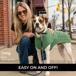 Shedrow K9 Brentwood Cable Knit Dog Sweater Plus