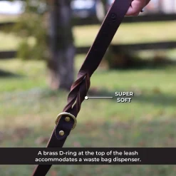 Shedrow K9 Bristol Twisted Leather Leash 1.5 m