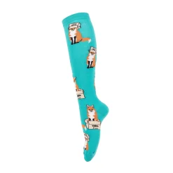 Sock It To Me Foxes in Boxes Knee High Socks