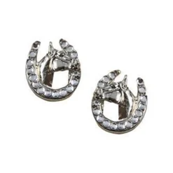 Finishing Touch of Kentucky Studded Horseshoe W/ Horsehead Earrings