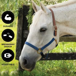 Supra Nylon Halter W/ Leather Crown