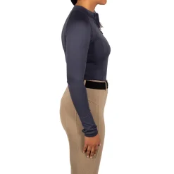 Women TemTeq Liso Seamless Quarter Zip Long Sleeve Top