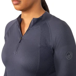 Women TemTeq Liso Seamless Quarter Zip Long Sleeve Top