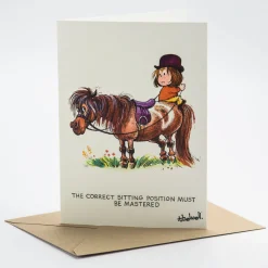 Thelwell Sitting Position Greeting Card