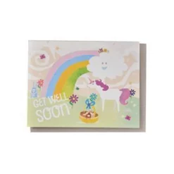 Art of Melodious Unicorns & Rainbows Get Well Greeting Card