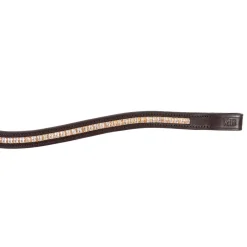 Val du Bois Clear & Gold Crystal Wave Browband