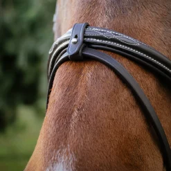 Val du Bois Padded Fancy Stitched Bridle W/ Removable Flash