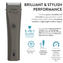 Wahl Bravura Lithium Ion Cordless Pet Clipper Kit