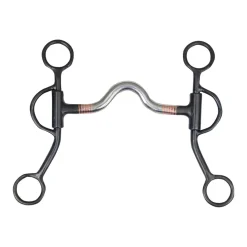 Weaver Black Steel Sweet Iron Curb Bit W/ Medium Port